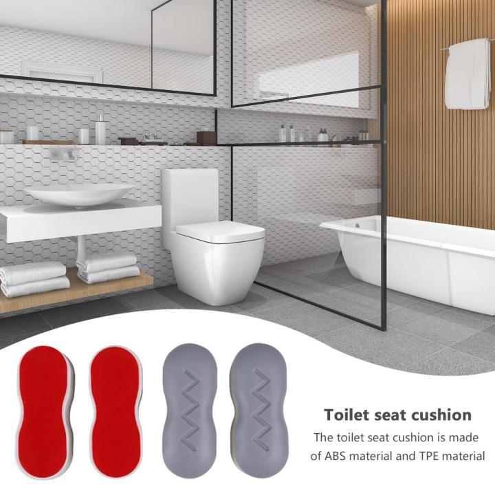 Self-adhesive Toilet Cover Heighten Spacer Toilet Lid Patch Gaskets Bidet Seats Buffering Protective Gasket Bathroom Products
