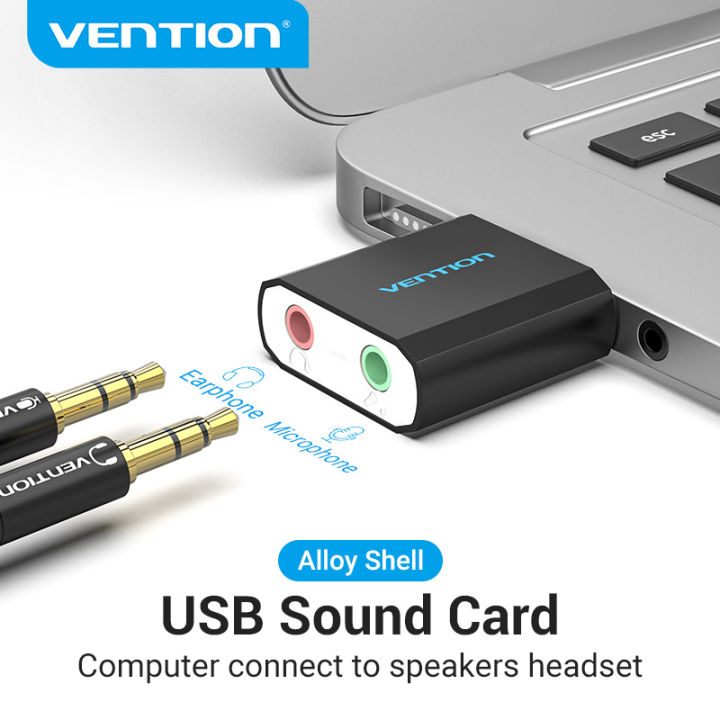 Vention USB Sound Card USB Audio Interface headphone Adapter Soundcard for Mic Speaker Laptop PS4 Computer External Sound Card