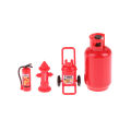 1/12 Dollhouse Gas Tank Fire Extinguisher Fire Hydrant Model Dollhouse Decor SEVICH. 