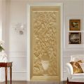 Retro European Style Door Stickers Modern Home Decoration Mural 3D Entrance Closet Waterproof Self-adhesive Paper.