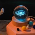 3D Crystal Lights Lamp Glowing Planetary Galaxy Night Light Crystal Ball Night Lights Bedside Light Home Decor Christmas Gift. 