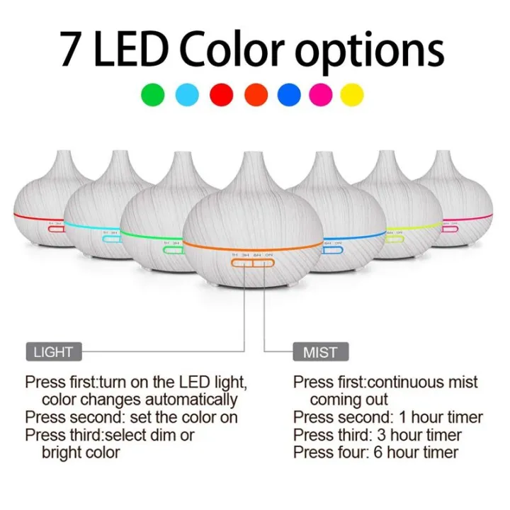 300Ml%20Electric%20Humidifier%20Aroma%20Oil%20Diffuser%20Ultrasonic%20White%20Wood%20Grain%20Air%20Purifier%20For%20Home%20Uk%20Plug%20-%20Image%205