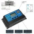 10A Solar Charge Controller 120W, LCD Display & MCU Control. 