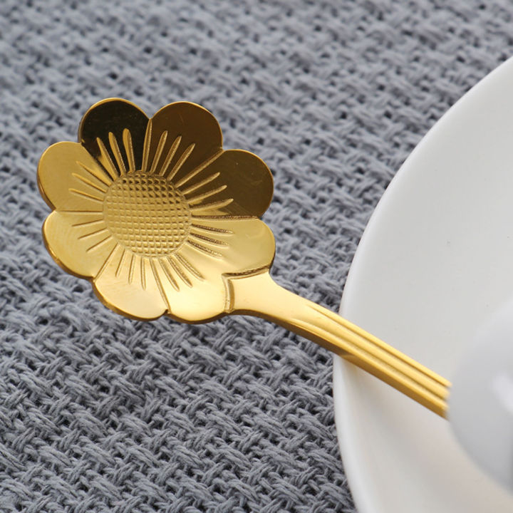 Teaspoon%20Set%20of%208%20Teaspoons%20Coffee%20Tea%20Spoon%20Sugar%20Spoon%20Stainless%20Golden%20-%20Image%208