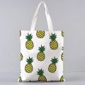 Korean Fashion Design Canvas Tote Bag for Women Cartoon Fruits Series Big Handbag Shopper Men Foldable Side Bags 2023 New in.