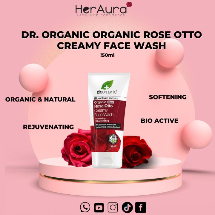 Dr Organic Rose Otto Creamy Face Wash 150ml