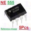 5Pcs- NE555P NE555 555 Timer IC Chip DIP-8 Pin Voltage Regulator With Timer Based IC Chip NE-555 For Electrical Circuitry & Parts. 