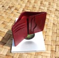 WhiteHat "Sefku" card Holder and Mini Wallet-Red Wine Color.