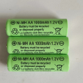 AA Batteries, 1.2V Ni-MH Rechargeable Battery-1000 mAh. 