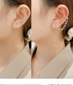 Earrings - Trendy Fashionable Korean Elegant Cute Rhinestone Butterfly Pearl Stud Earrings for Girls Simple Stylish Fashion - Earring for Women New Collection. 