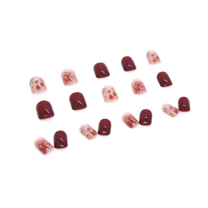 24Pcs%20Red%20Rose%20Gold%20Fake%20Nails%20with%20Glue%20DIY%20Art%20Design%20False%20Nails%20Wearable%20Nails%20Stylish%20Pattern%20Artificial%20Nails%20-%20Image%204