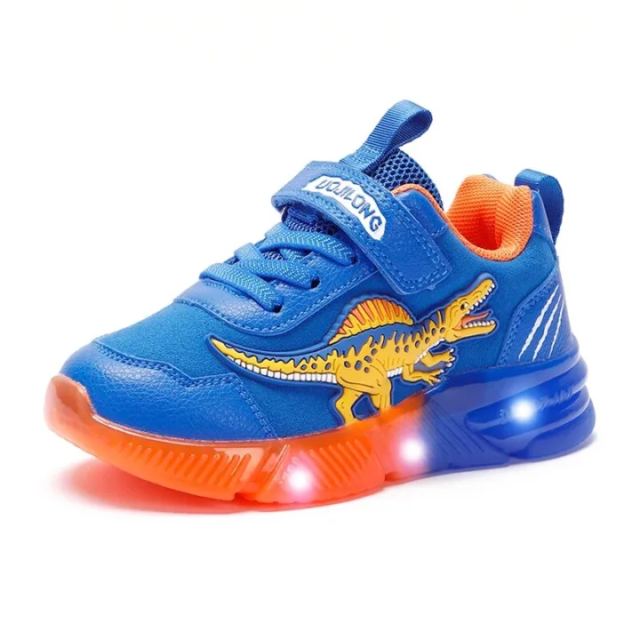 EXDINO%20Little%20Kids%20Spring%20Autumn%20LED%20Spinosaurus%20Light%20Up%20Shoes%20Children's%20Dinosaur%20Boys%20Flashing%20Outdoor%20Casual%20Sports%20Sneakers%20-%20Image%205