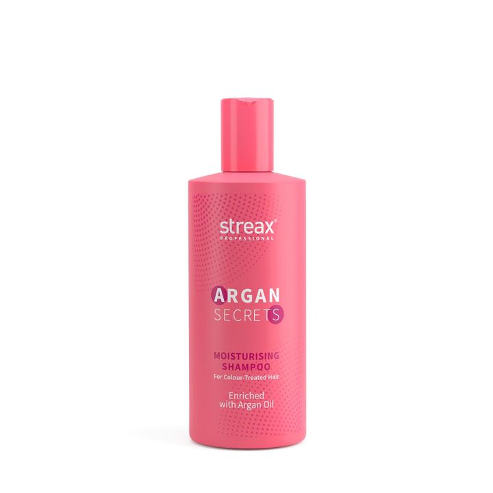 Streax Professional Argan Secrets Colour Protect Shampoo - Enriched With Argan Oil & Uv Filter | Retains Colour Upto 10 Weeks | Paraben-Free Unisex Shampoo | Suitable For All Hair Types | 100Ml