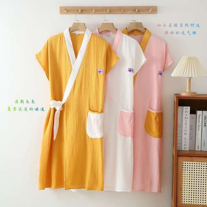 %5Bikuo%5D%20Multi%20Colors%20Couples%20Bath%20Robe%20Wearable%20Sleeveless%20Gown%20Cardigan%20Night%20Dress%20Women%20Cotton%20Robes%20Roomwear%20Clothes%20-%20Image%203