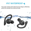 IPX7 Waterproof Wireless Headset Bluetooth Earphone Dual Wear Style Sport Running Stereo Headphone Long Play Time Mic Earbuds.
