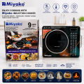 Miyako TC-IND67 Induction Cooker 2200W | Sensor Touch | 9 Cooking Menus | Smokeless Energy Saving. 