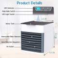 NEW Portable Mini USB Air Cooler with 7 Colors LED lights Personal AC Fan Desktop Air Conditioner for Office/Home.