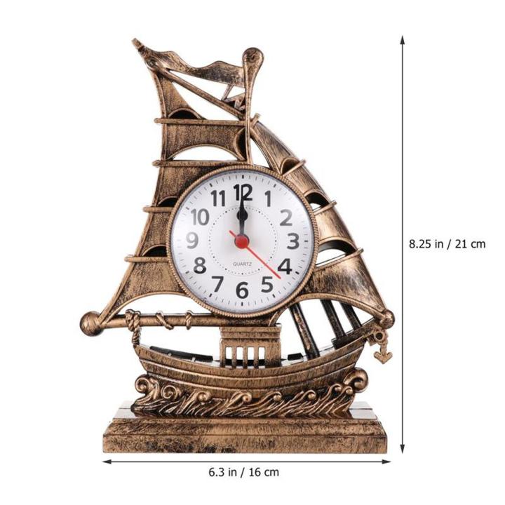Ship Table Clock Showpiece