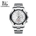 LouisWill Men Casuals Fashion Watches Quartz Watches Business Wristwatches 3ATM Waterproof Watches Stainless Steel Mesh Strap Luminous Pointers Wrist Watches with Calendar for Men. 