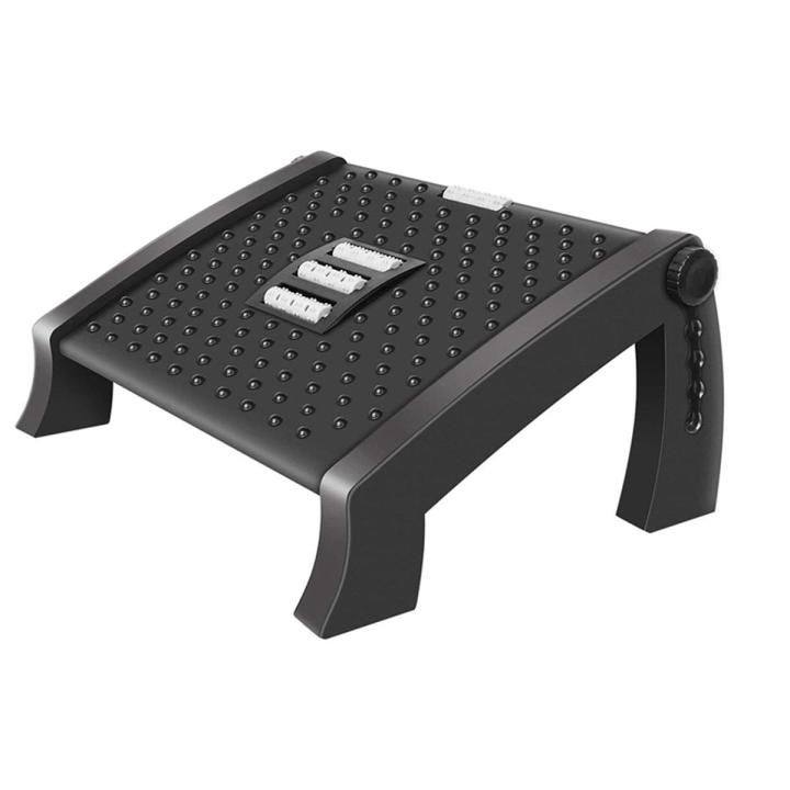 Adjustable FootRest, Desk Footrest with Massage Function, NonSlip Foot