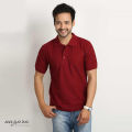 Maroon Cotton Polo T.Shirt for Men.