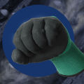 1 Pair Working Gloves Rubber Coated Anti-Slip Waterproof Wear-Resistant Gloves.