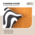 Cotton Cushion Cover, Black & White (20"x20") Only Cover. 