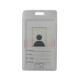 Transparent 614 White Plastic Card Sleeve ID Badge Case Clear Bank Credit Card Badge Holder. 