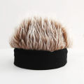 【Big savings】 Creative Wig Hat Funny Short Hair Caps Novelty Beanie Hat with Spiked Hair Hat For Women Men. 
