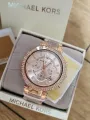 MK 6307 MKors Women's Luxury Ritz Rose Gold-Tone Cronographic Watch. 