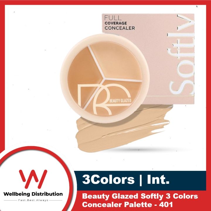 Beauty Glazed Softly 3 Colors Concealer Palette - Shade#401, 402