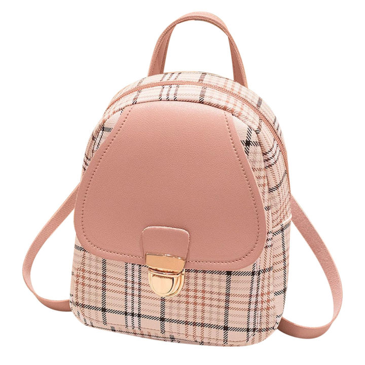 Mini Backpack for Teenagers Crossbody Bag Plaid Women s Shoulder Phone Purse Korean Style school bag for girls New Trendy Women Bag Daraz .bd