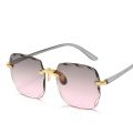 2023 Square Rimless Sunglasses Women Luxury Brand Designer Summer Red Glasses Fashion Sun glasses For Men UV400 Shades Oculos. 