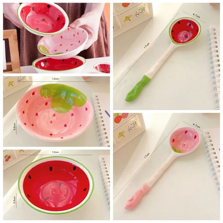 Large%20Cereal%20Bowl%20Scoop%20Watermelon%20Strawberry%20Shaped%20Hand%20Painted%20Ramen%20Spoon%20Long%20Handle%20Cute%20Kitchen%20-%20Image%203