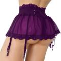 Women's Underwear Plus Size Lace Garter Belt Lace Transparent Suspenders Adjustable Three-breasted Belt Stockings. 