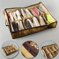 Transparent Shoe Box Protective Household Moisture-Proof Shoe Storage Bag Nonwoven 12 Grid Shoes Organizer for Closet.