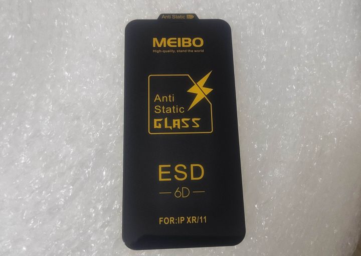 For iPhone XR Meibo Anti Static ESD 6D Tempered Glass Screen Protector