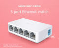 MERCURY S105C Ethernet Switch,Mini 5 Port Desktop Ethernet Network Switch,10/100Mbps LAN Hub,Small ,Plug and Play,Easy Setup.