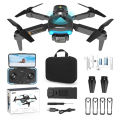 FLH F187 PRO Optical Flow Dual Camera RC Drone WIFI FPV Obstacle Avoidance Foldable Quadcopter Toys Boy Gift  2 Batteries. 