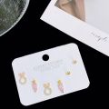 SLBABY: Sweet style, small and cute, delicate earrings, versatile design, sterling silver temperament, pierced earrings.