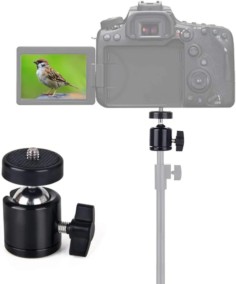2 Pezzi Testa A Sfera 360° Con Attacco A Slitta E Vite 1/4 Per Fotocamera, Smartphone, Luce LED - 2