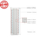 MB102 Prototype Breadboard For DIY KIT MB-102 Protoboard Test Develop Board PCB Bread Board 16.5X5.5CM 830 Holes Solderless. 