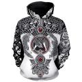 Classic brand design hoodies Beautiful Viking 3D Printed Sweatshirt Popular Unisex hoodie Viking Odin Tattoo jacket Streetwear.