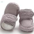 Newborn Baby Boys Girls Booties Winter House Slipper Crib Shoes for Baby Boys Girls Gray 13cm. 