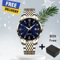POEDAGAR Men's Watches Luxury Luminous Steel Band Wrist Watches Fashion Business Men's Quartz Watch for men.