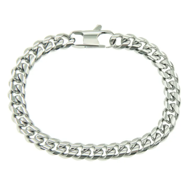 ins style personality hip hop titanium steel bracelet retro literary hipster miami arc chain steel bracelet bracelet