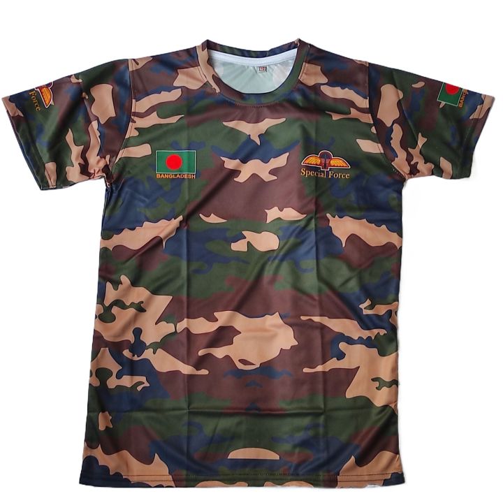 Special%20forces%20Round%20neck%20T-shirt%20for%20men's%20army%20colour%20-%20Image%202