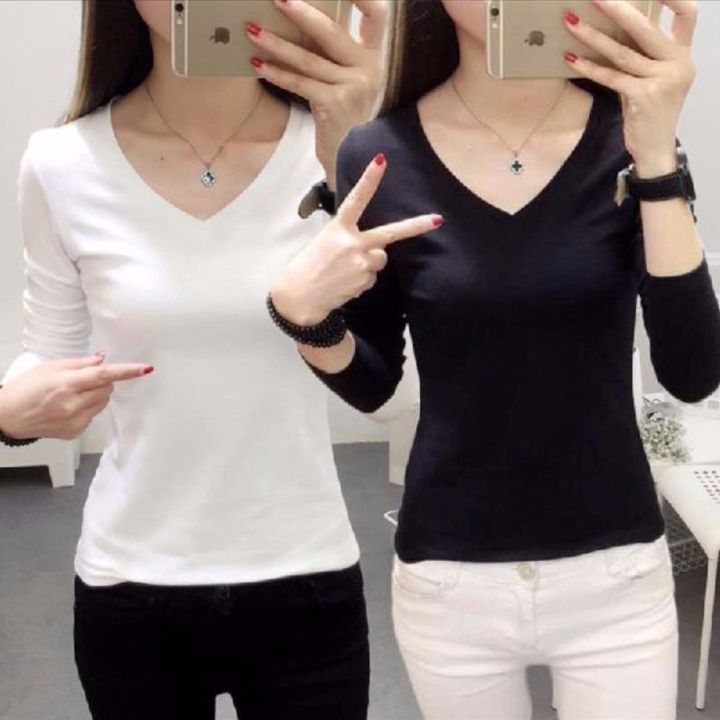 Solid%20Color%20Undershirt%20Base%20Shirt%20Women's%20Long%20Sleeve%20T%20T-shirt%20Women's%20Spring%20and%20Autumn%20Tight%20Top%20Slim%20Fit%20Inner%20Wear%20Korean%20Style%20Stretch%20-%20Image%206