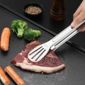 Precision and Style Combined: Stainless Steel Cooking Tong Clip Clamp - The Ultimate Accessory for Salad Serving and BBQ Mastery..