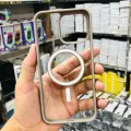 for Apple iPhone 15 Pro Max Natural Titanium Magsafe case Charger supported Slim Clear transparent Silicone Back Cover case - Phone Back Cover. 
